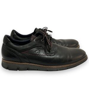 Fluchos Kiro F0979 Black Lace Up Dress Shoes Leather Men's US 10 / 10.5 EU 43